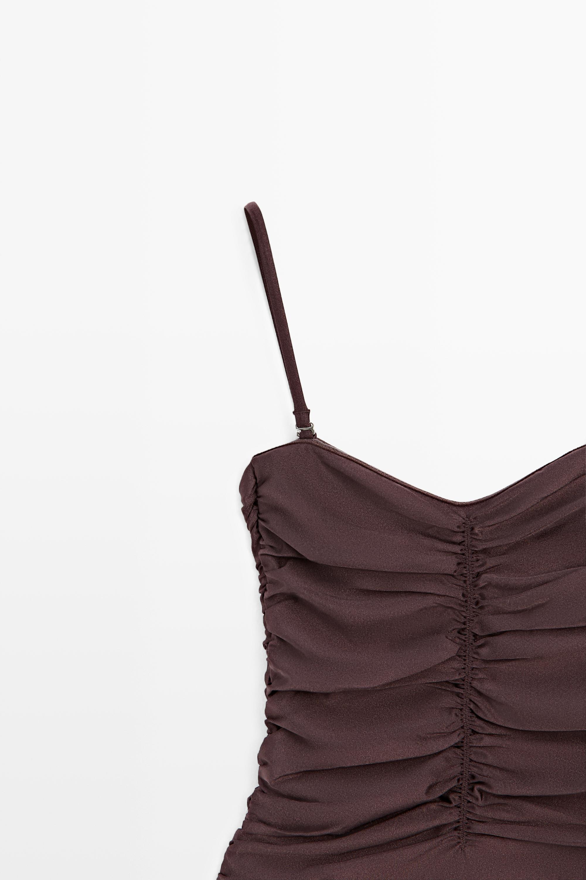 Shimmery gathered swimsuit